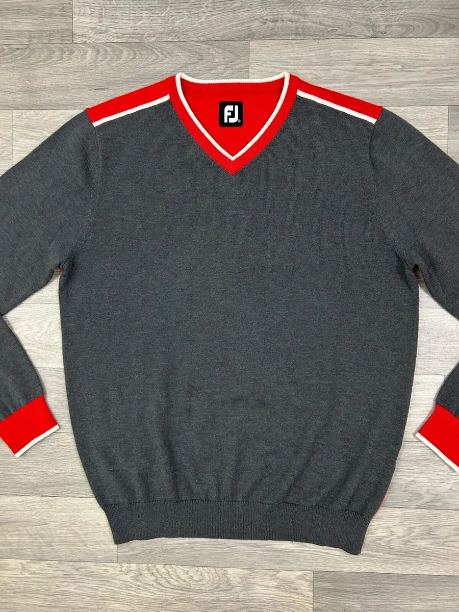 FootJoy FJ Wool Blend Golf Jumper Mens Medium - Image 2