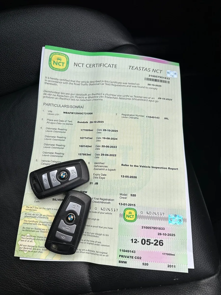 2011 bmw 520D f10 2.0diesel with new nct 5/26 - Image 2