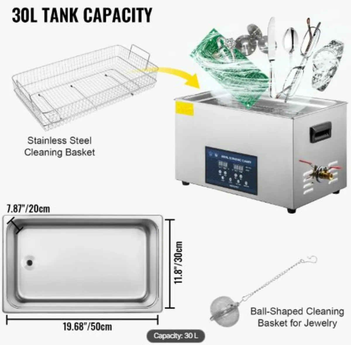 30L Ultrasonic Cleaner Dual Frequency Ultrasonic - Image 4