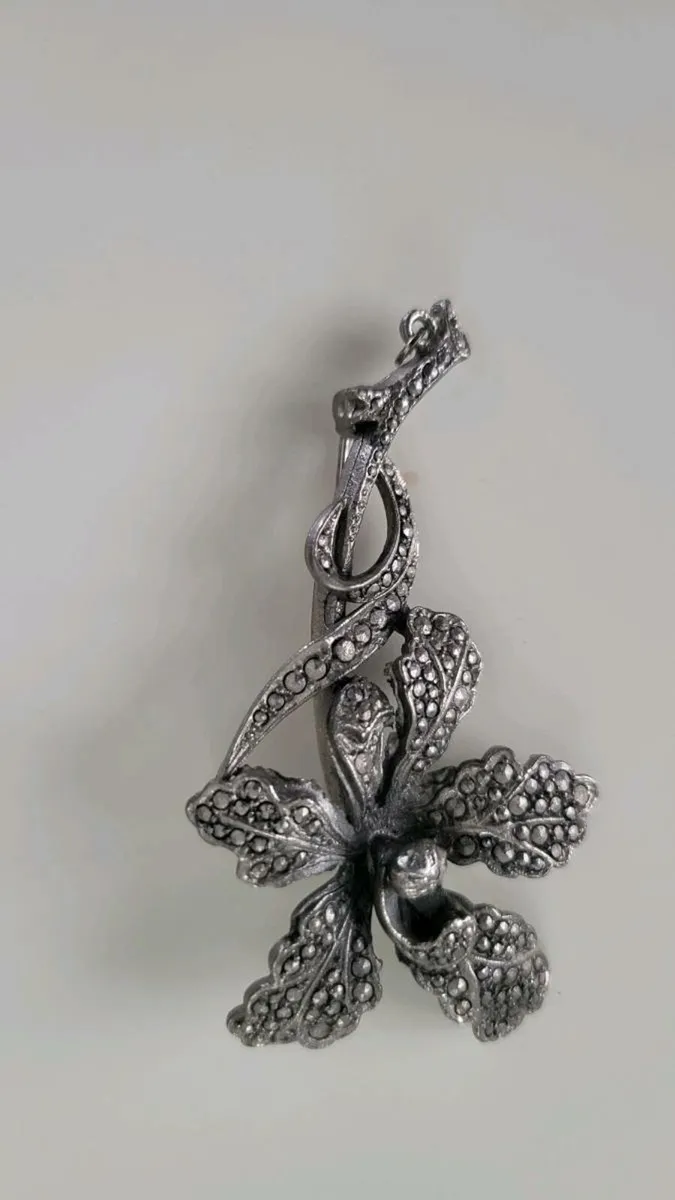 Vintage Marcasite Brooch - Image 1