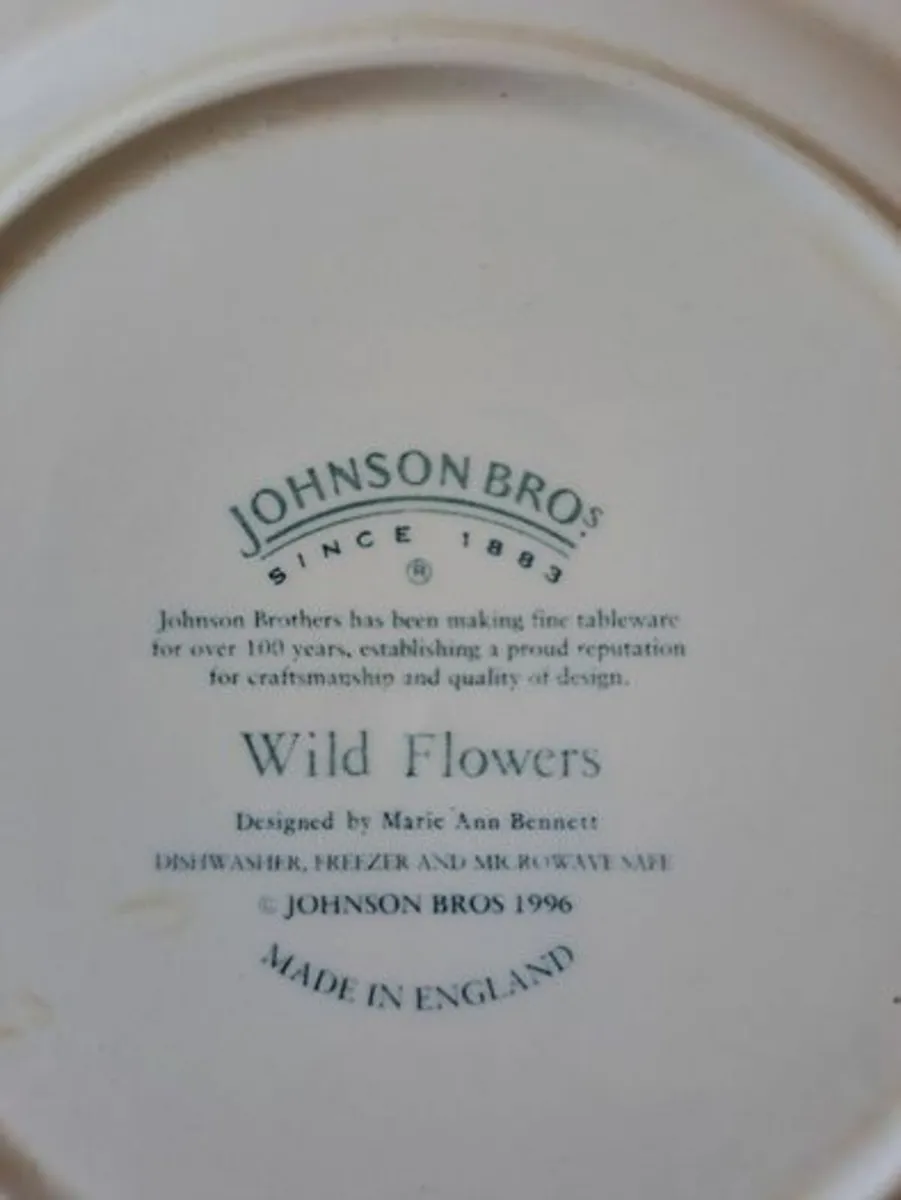 Johnson Bro's plates Wild Flowers - Image 3