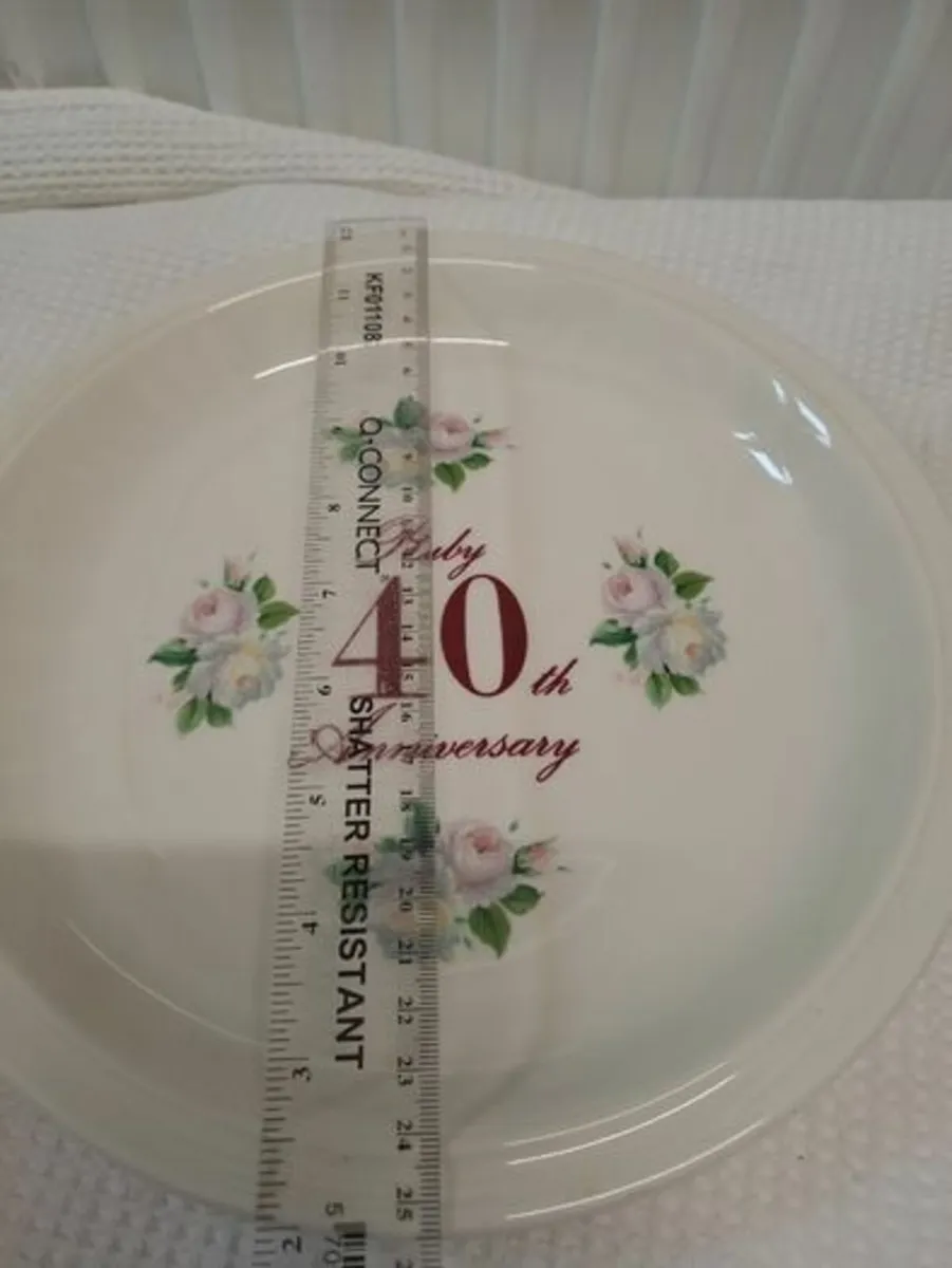 Ruby anniversary plate vintage - Image 2