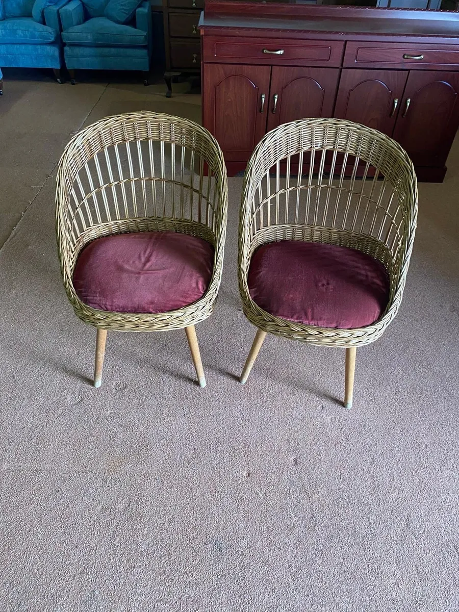2 wicker chairs