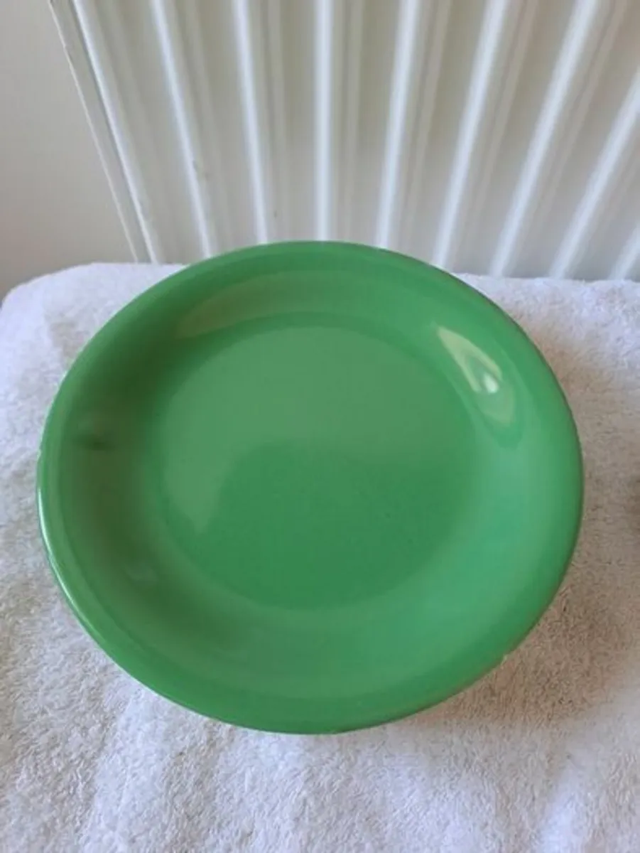 Vintage green John Tams plates - Image 4