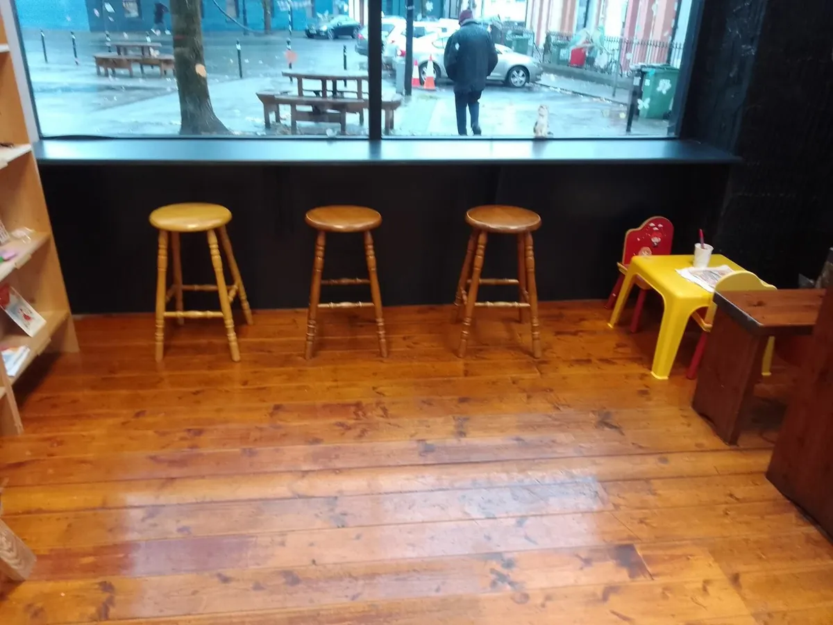 Wooden Stools and Pine benches - Image 2