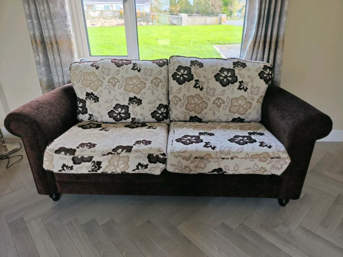 3 seater Couch with Footstool - Image 2