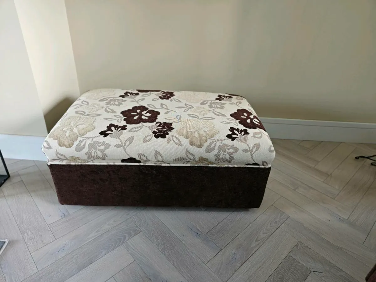 3 seater Couch with Footstool - Image 4