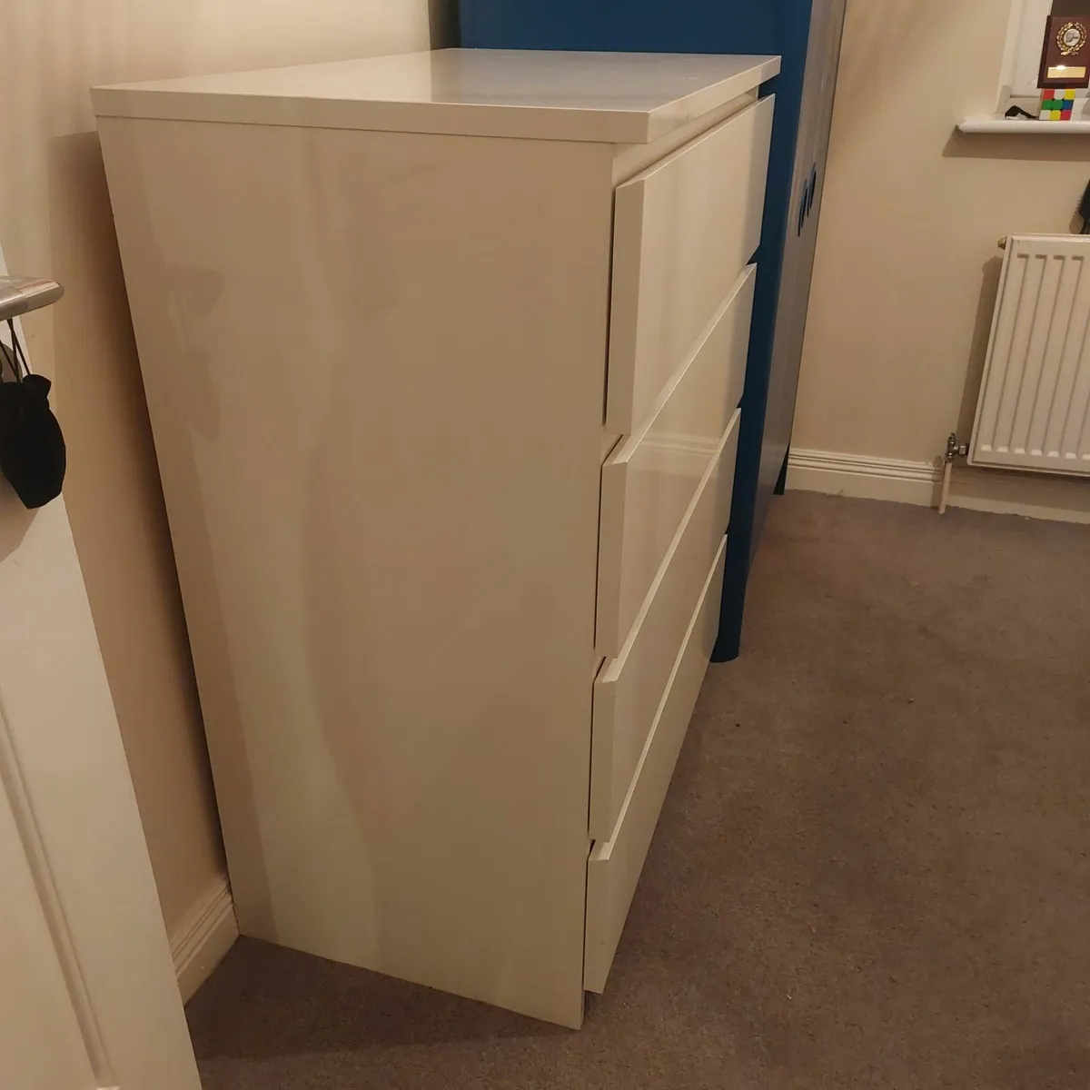 IKEA Malm chest of 4 drawers, high-gloss white - Image 3