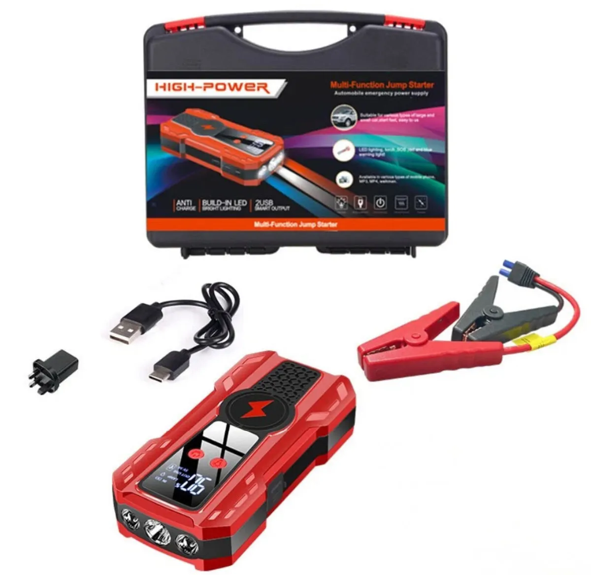 NEW Portable Car Battery Jump Starter Pack - Image 1