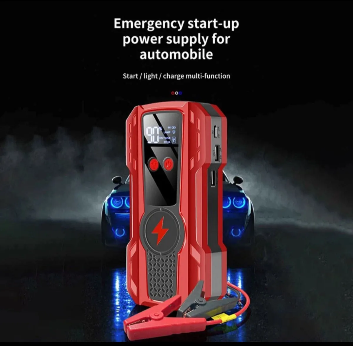 NEW Portable Car Battery Jump Starter Pack - Image 3