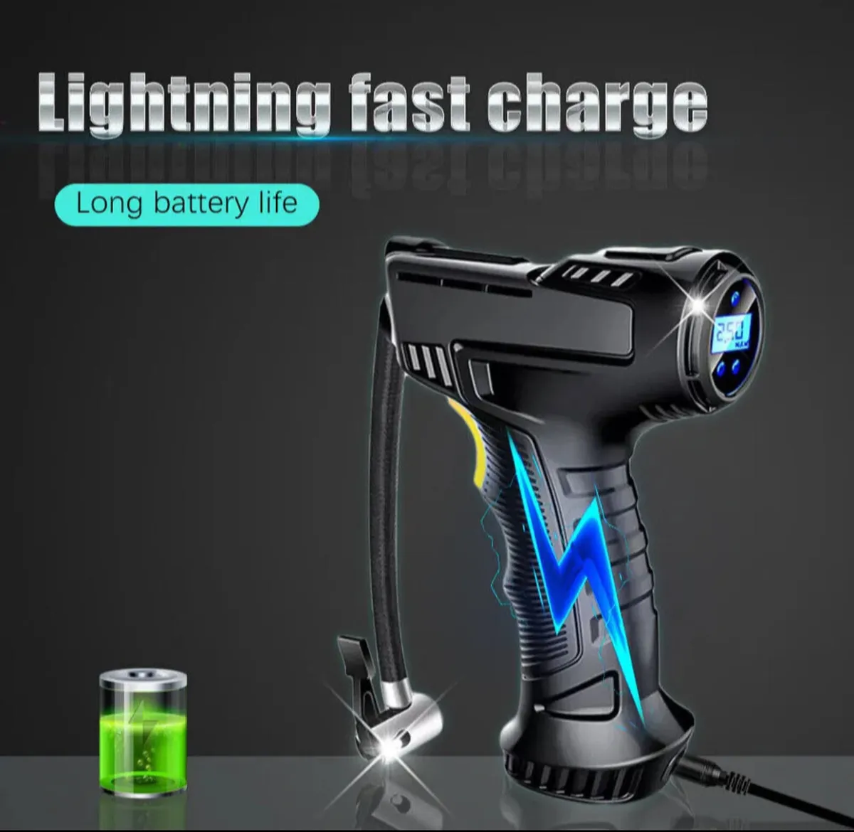 Portable Tyre Inflator Rechargeable NEW - Image 2