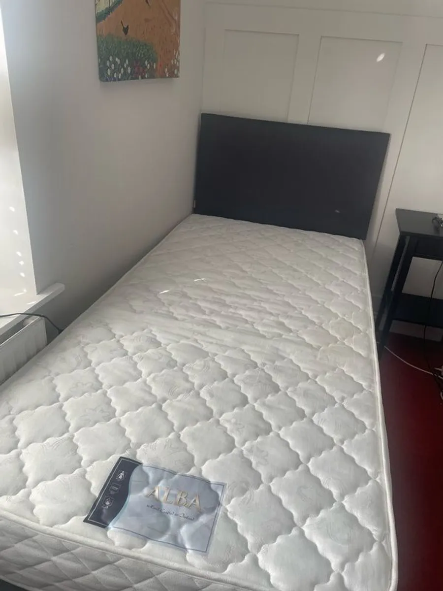 single bed, headboard and mattress - Image 4