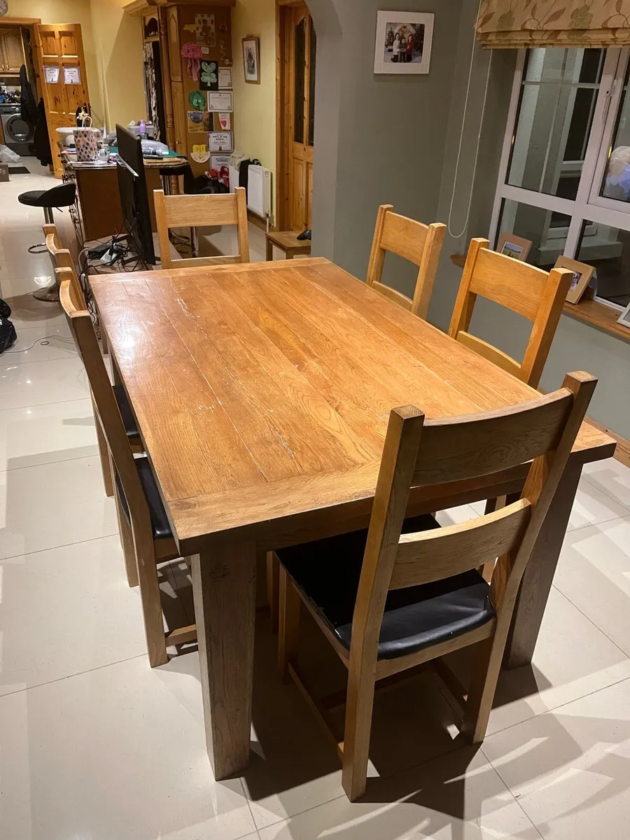 Table and 6 Chairs - Image 2