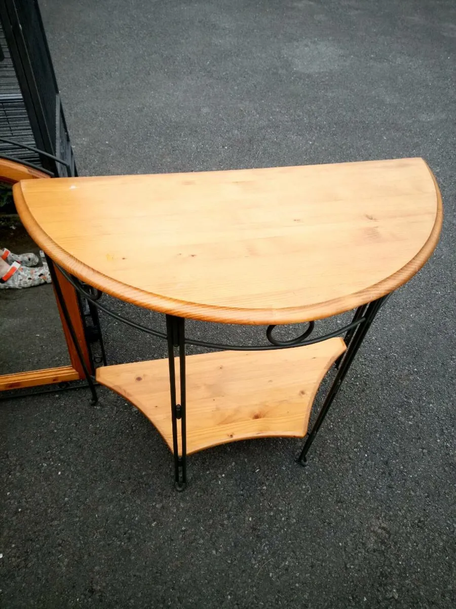 Wrought Iron and Pine Hallway Set - Image 3