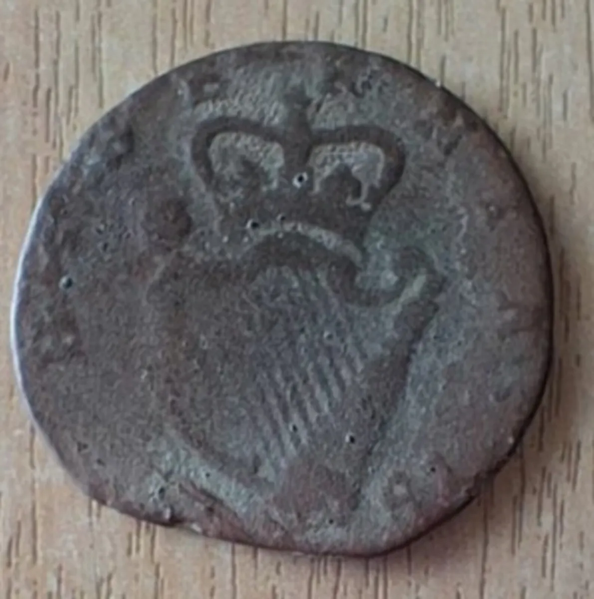 1776 ..IRISH HIBERNIA HALF PENNY COIN.. - Image 1