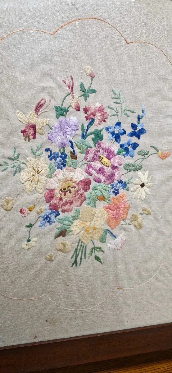 Antique Crochet fire screen - Image 3