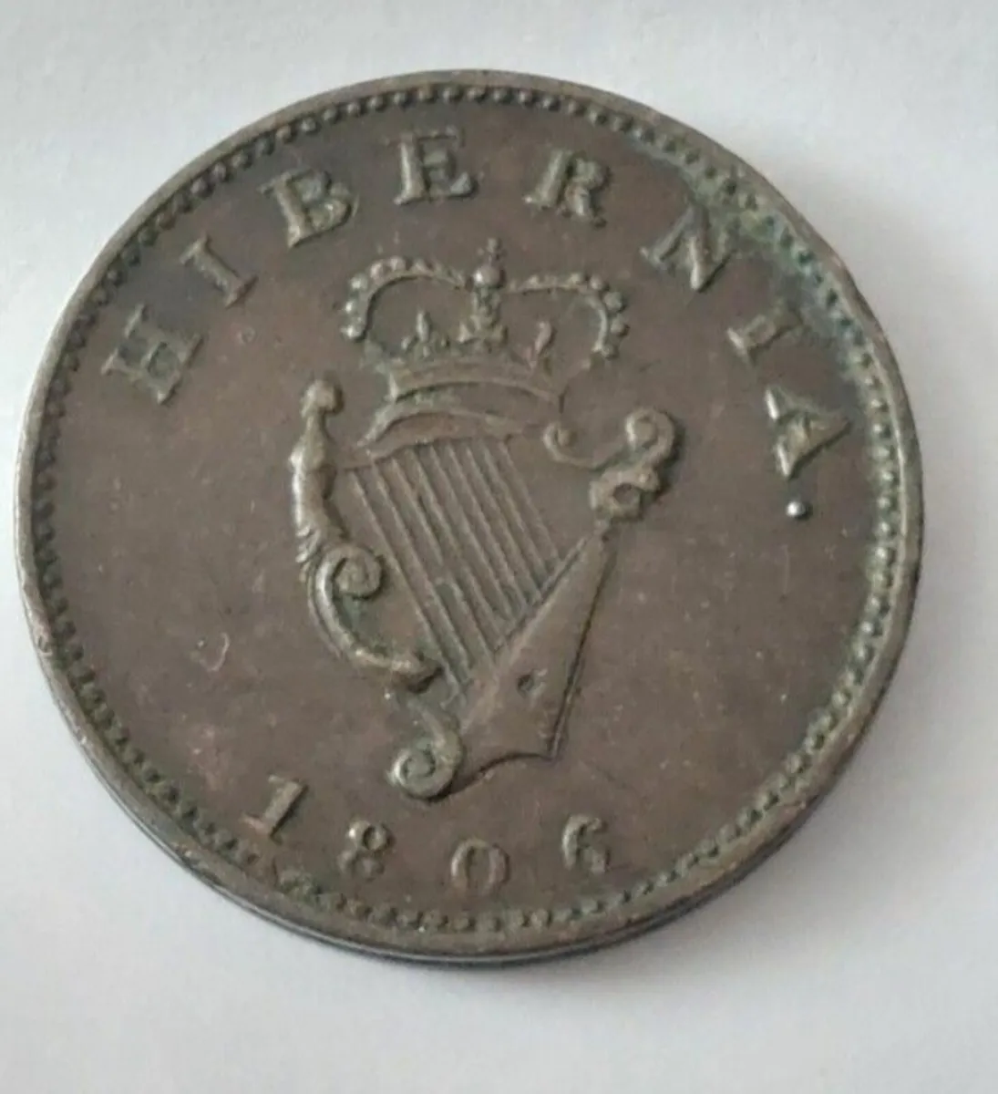 1806 IRISH HIBERNIA .FARTHING MINTED CION.... - Image 1