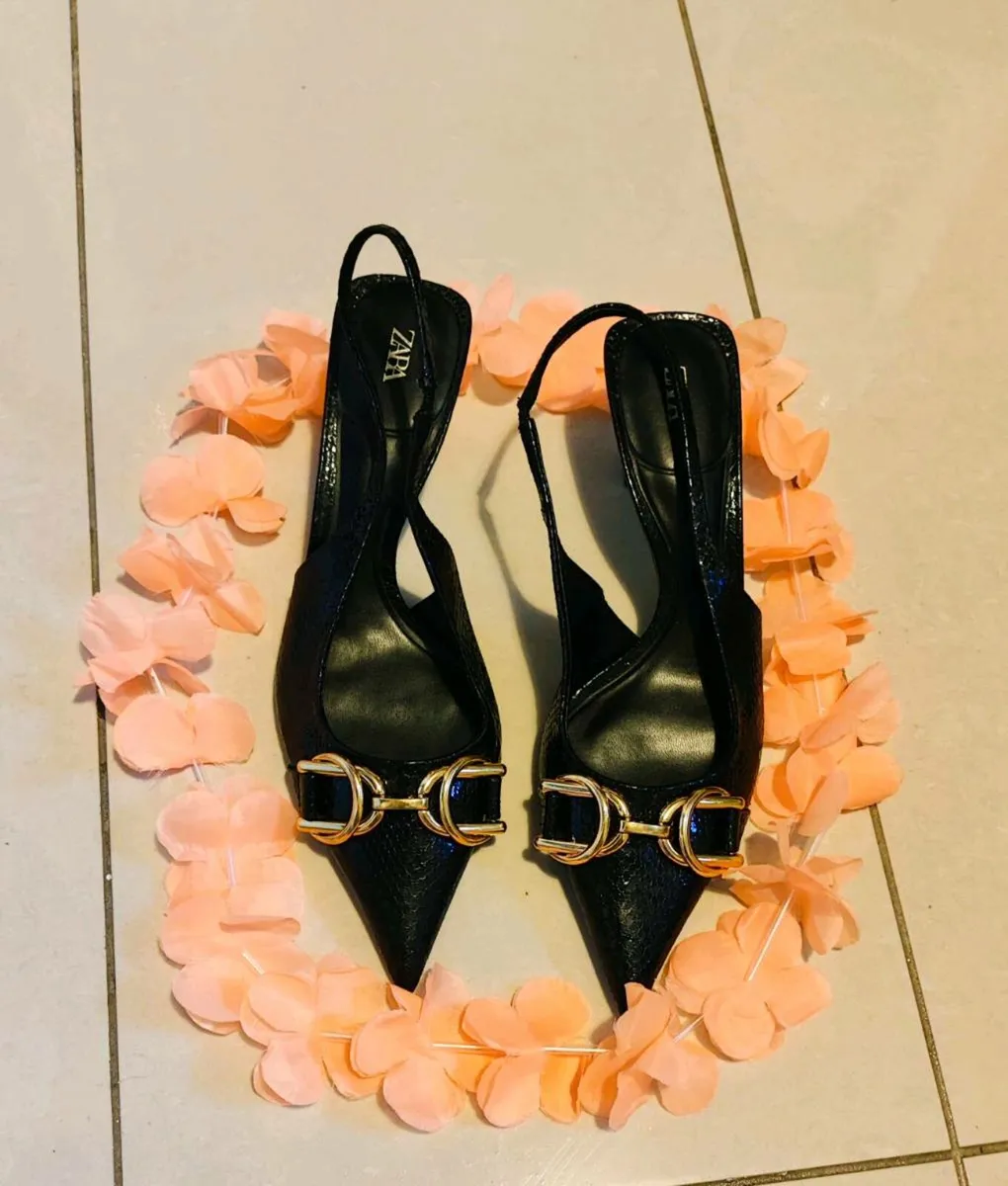 🖤 ZARA Slingback Heels – Size EU 40 / UK 7 - Image 1