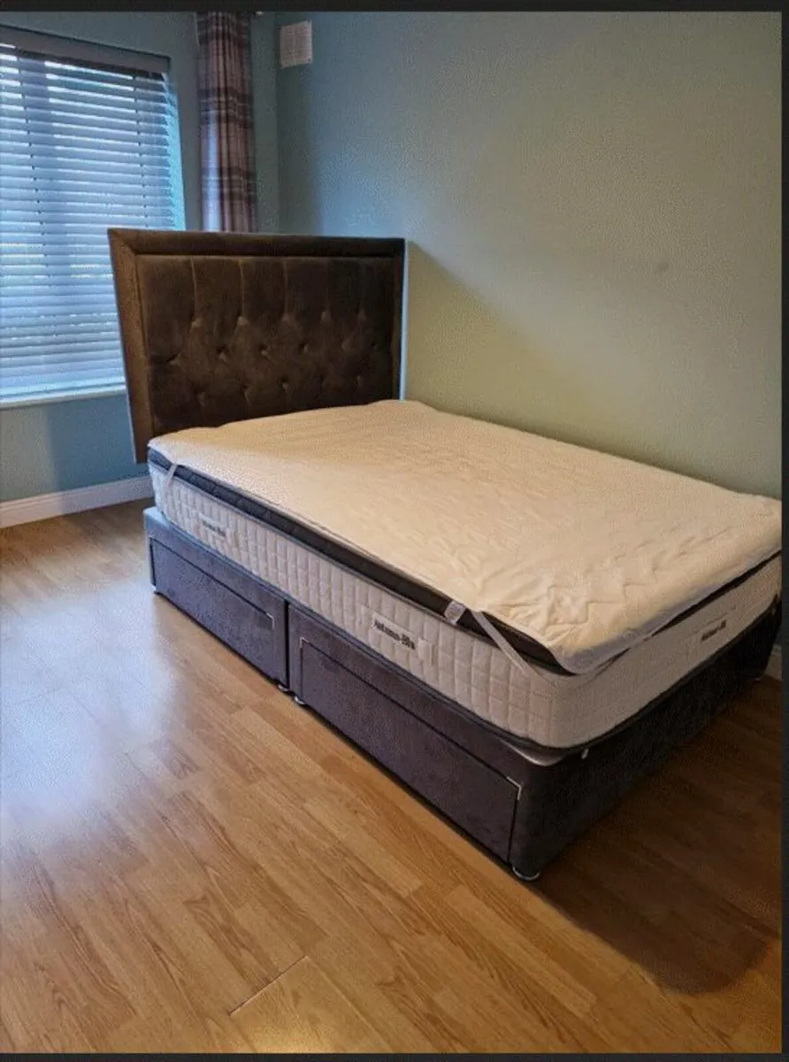 Double Bed Base with 4 storage Drawers - Image 1