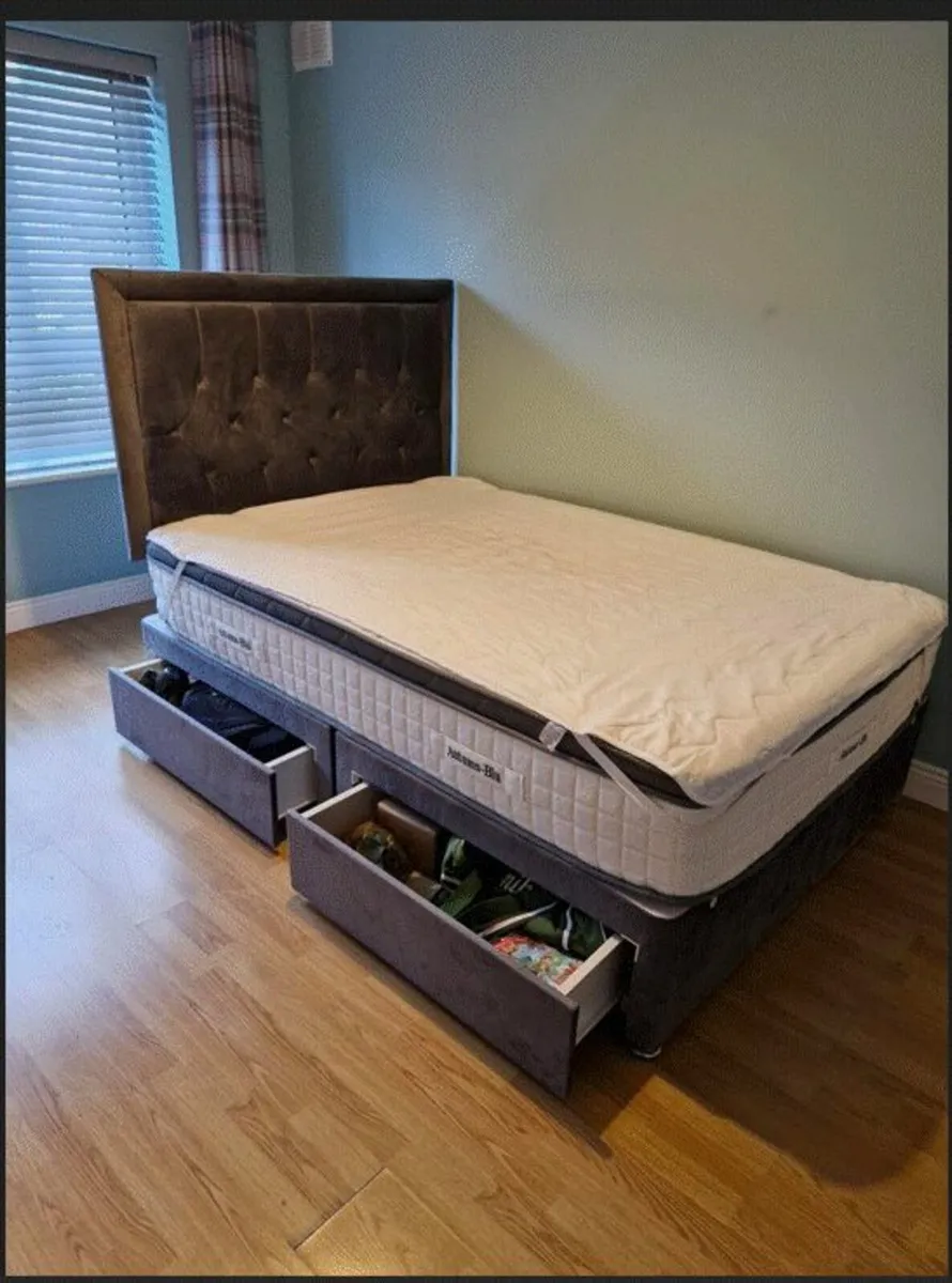 Double Bed Base with 4 storage Drawers - Image 2