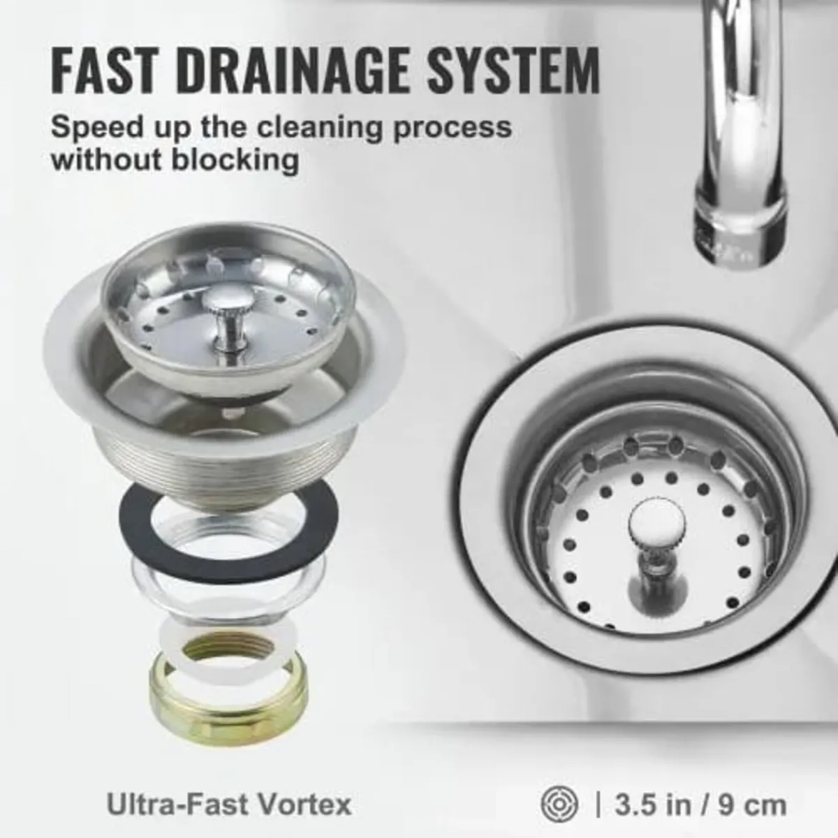 Stainless Steel Prep & Utility Sink, 1 Compartment - Image 4