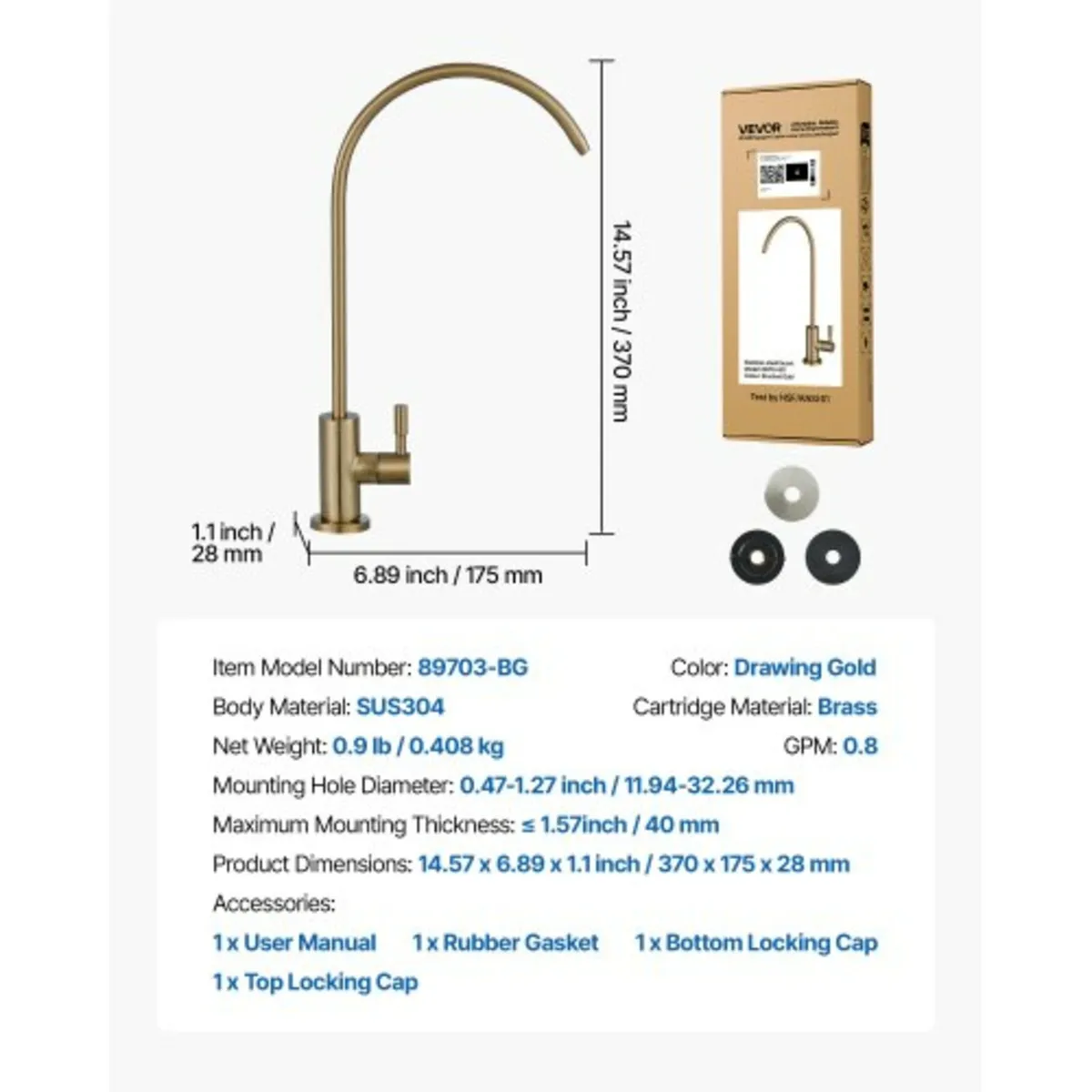 Stainless Steel Faucet, Lead-Free Water Purifier F - Image 3