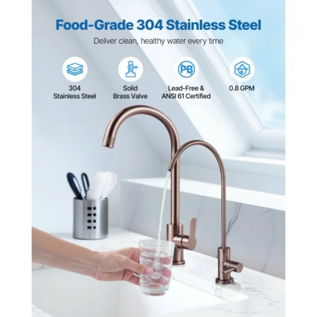 Ro Water Faucet, Lead-Free Stainless Steel Faucet, - Image 4