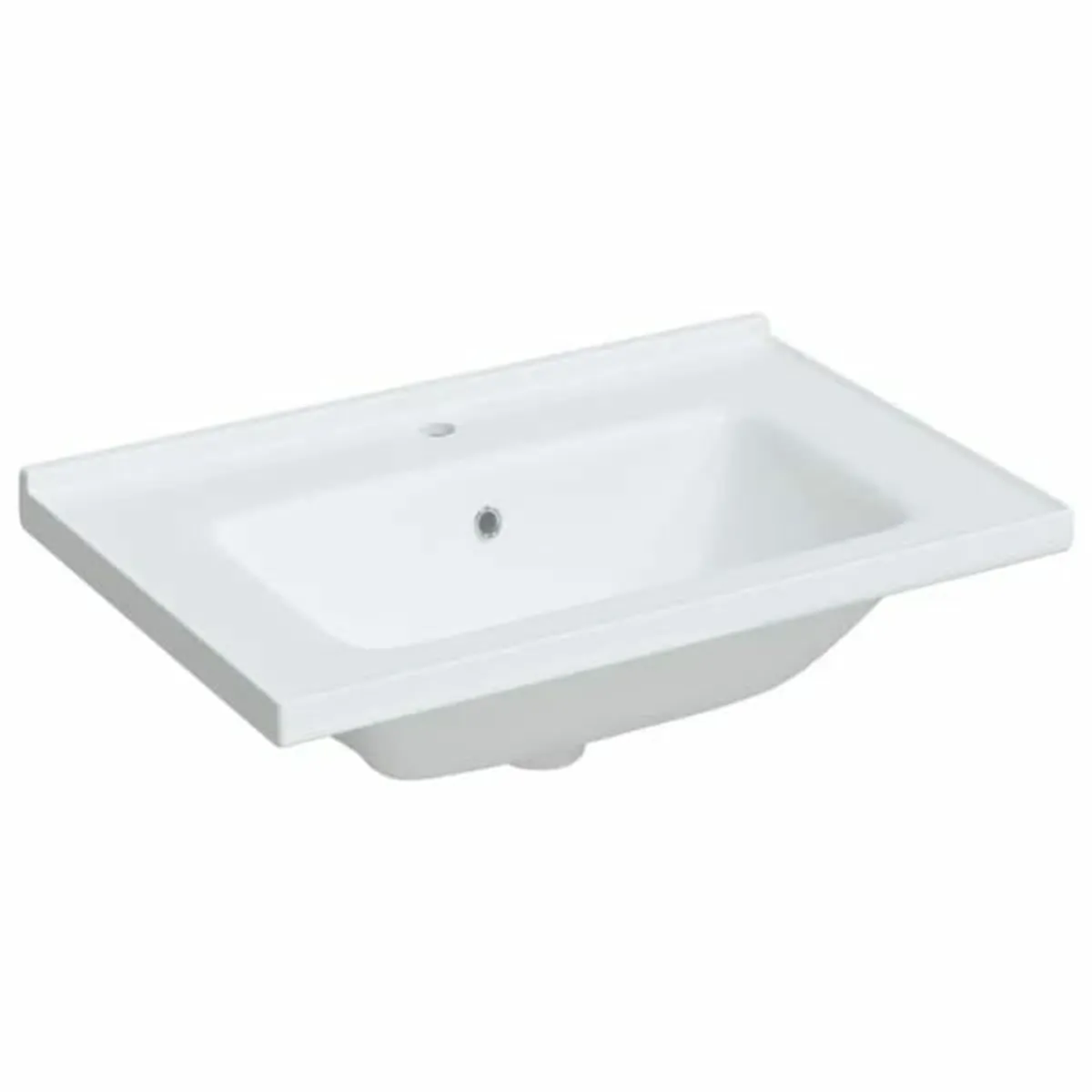 Bathroom Sink White 61x48x19.5 cm Rectangular Cera - Image 1
