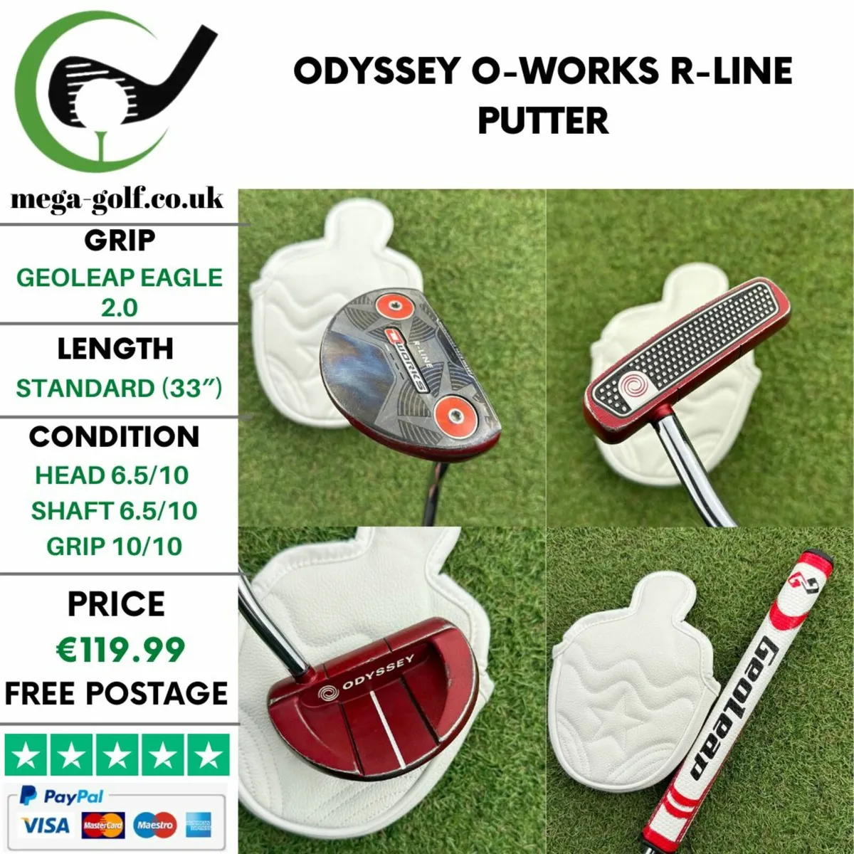 Odyssey O-Works R-Line Putter / 33″ - Image 1