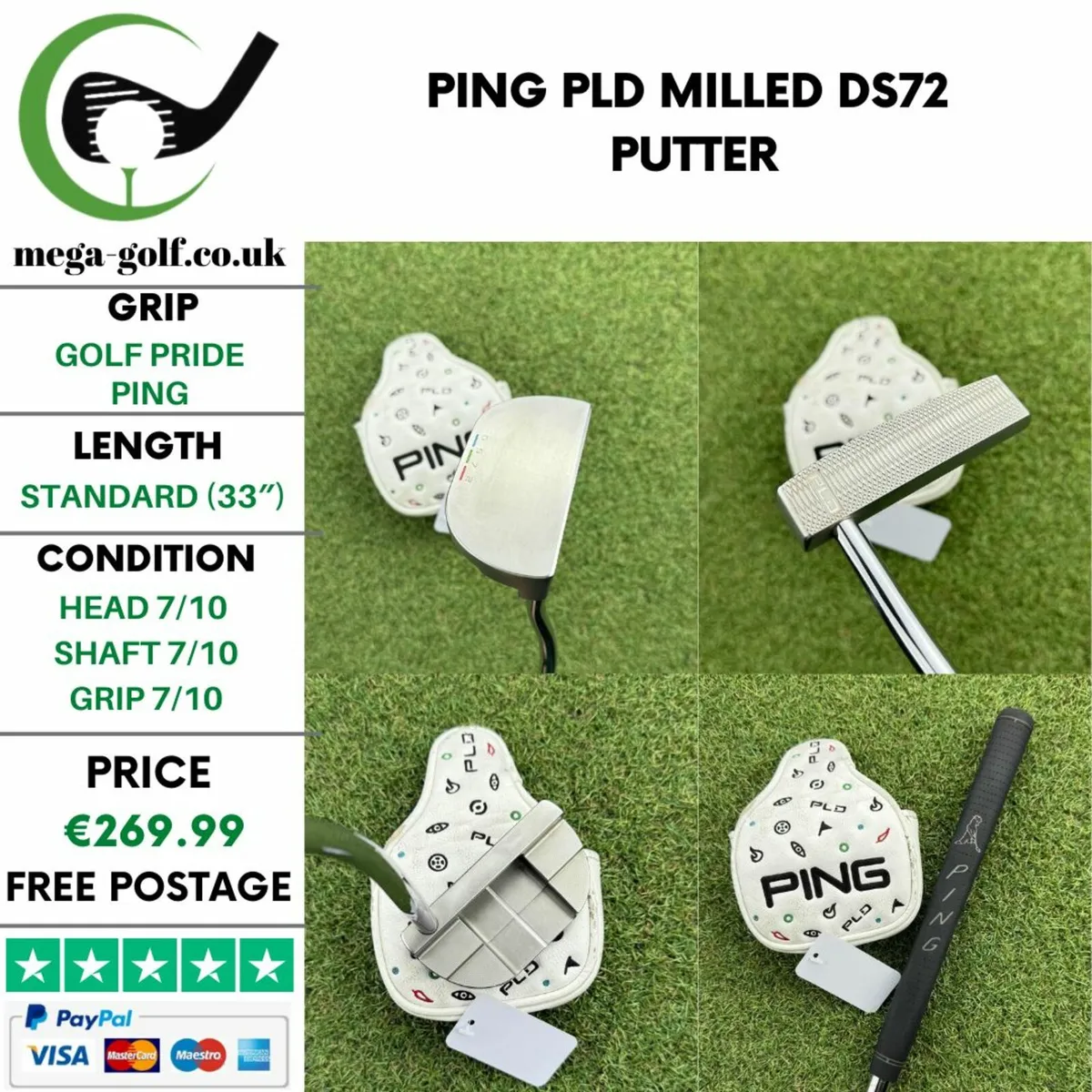 Ping PLD Milled DS72 Putter / 33″ - Image 1
