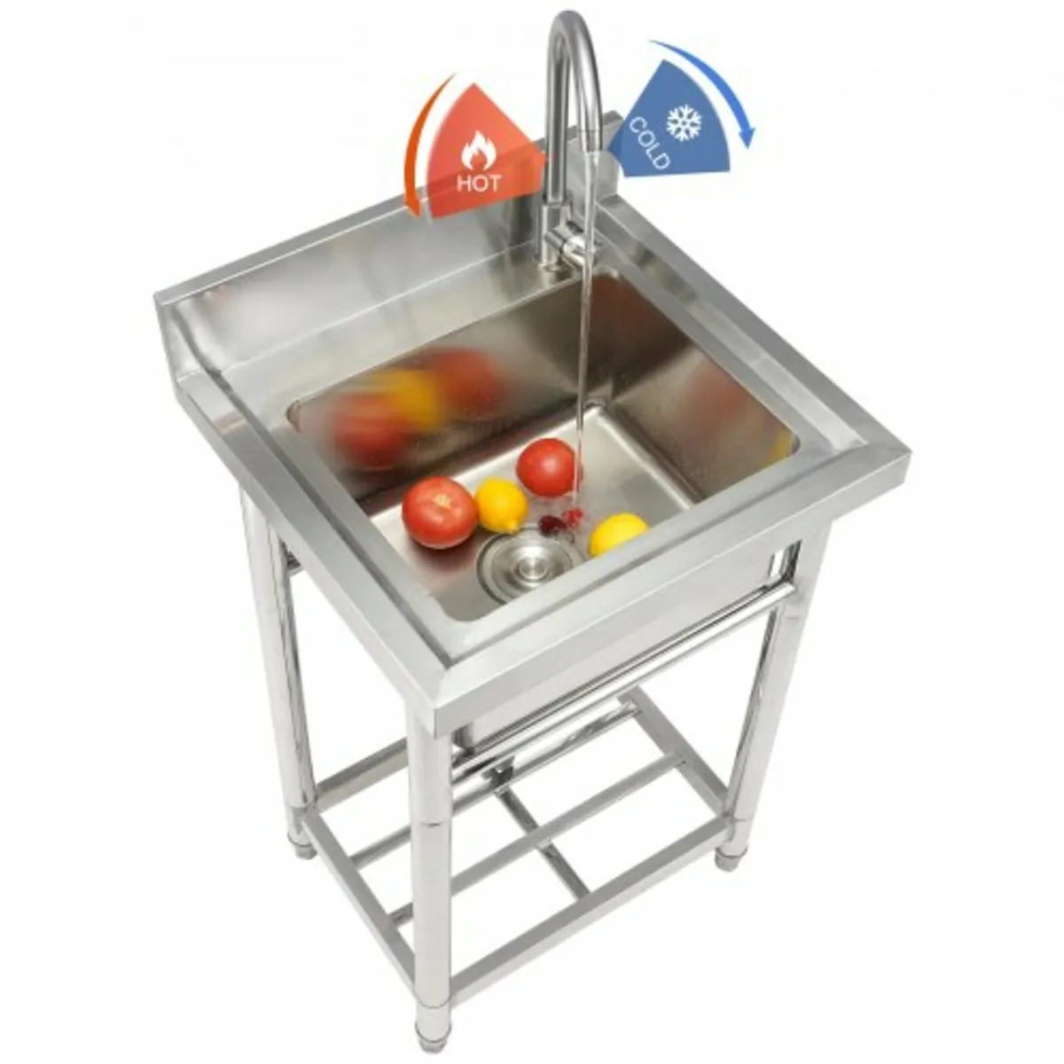 Stainless Steel Utility Sink, 1 Compartment Free S - Image 1