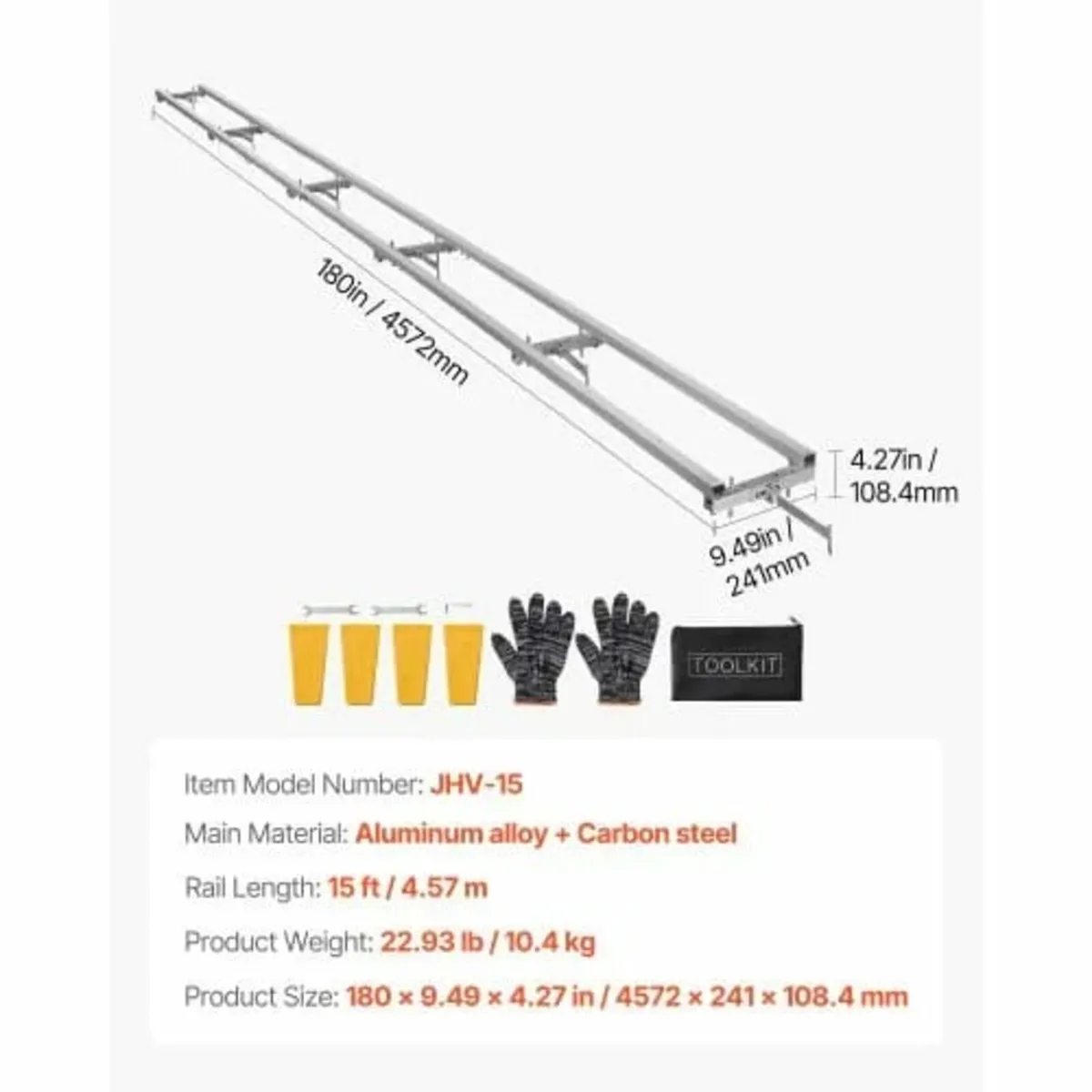 Rail Mill Guide System, 4.57 m 6 Crossbar Chainsaw - Image 2