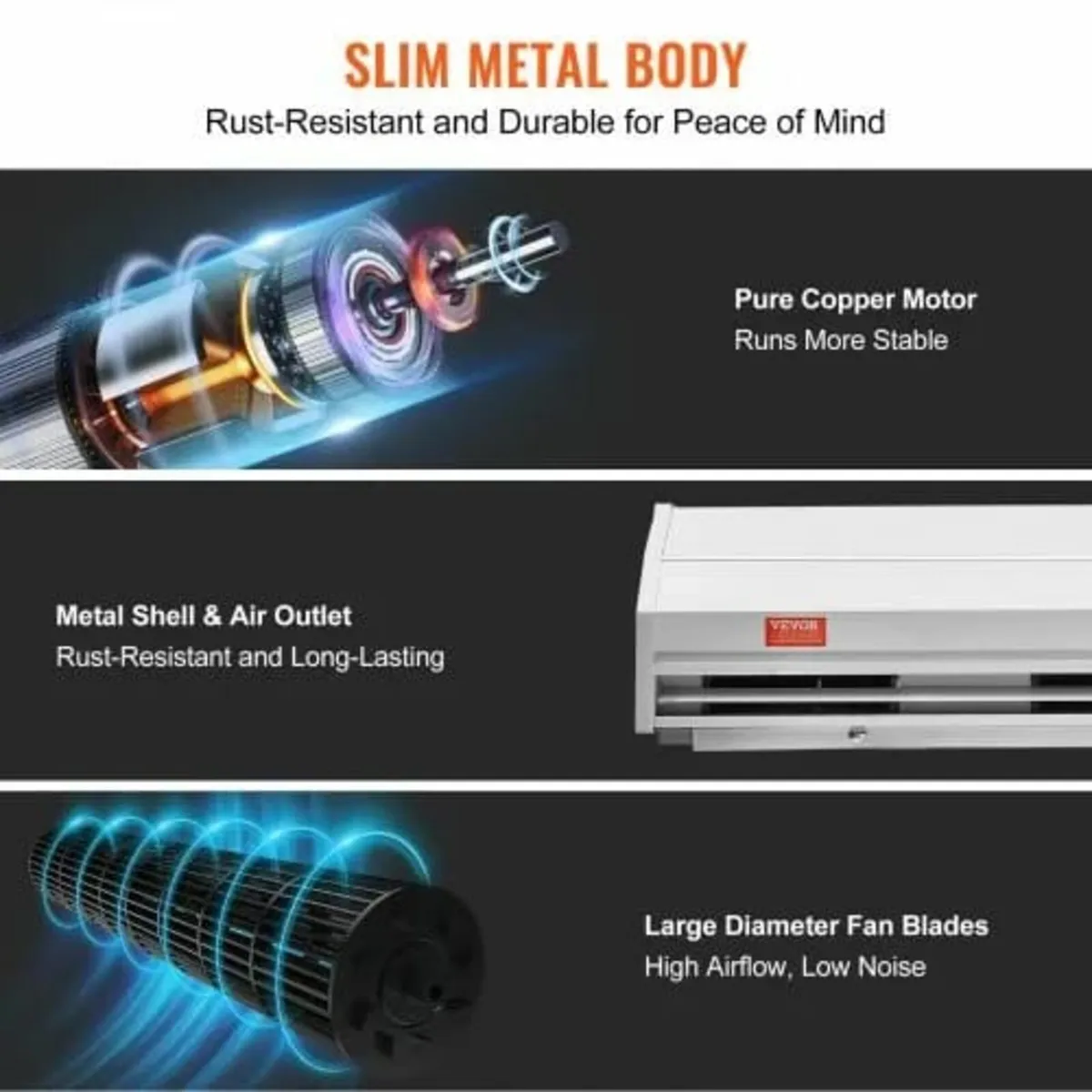 1.2m Commercial Indoor Air Curtain Super Power 2 S - Image 4