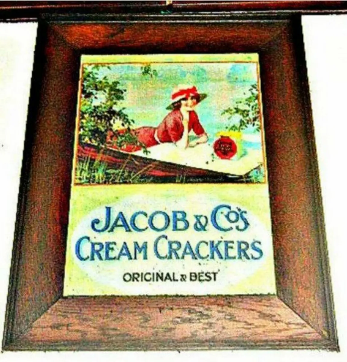 Vintage 'Framed 'Jacobs' Advertisement - Image 1