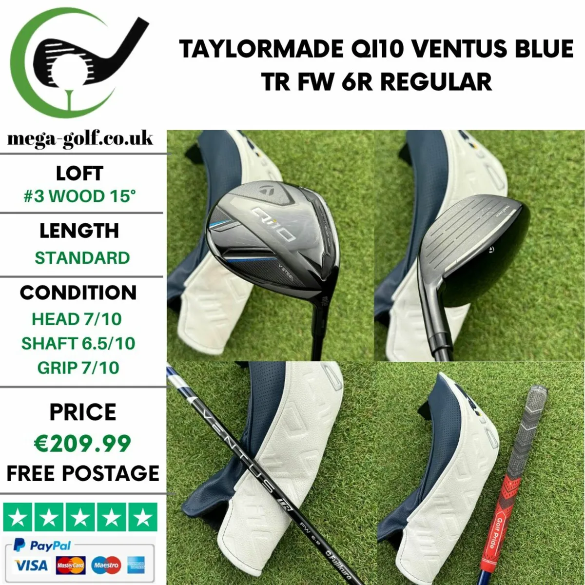 Taylormade Qi10 #3 Wood 15° / Regular - Image 1