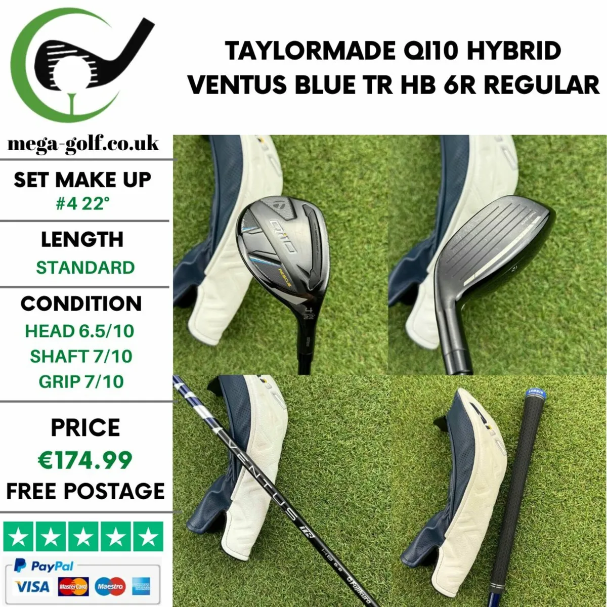 Taylormade Qi10 Hybrid / #4 22° / Regular - Image 1