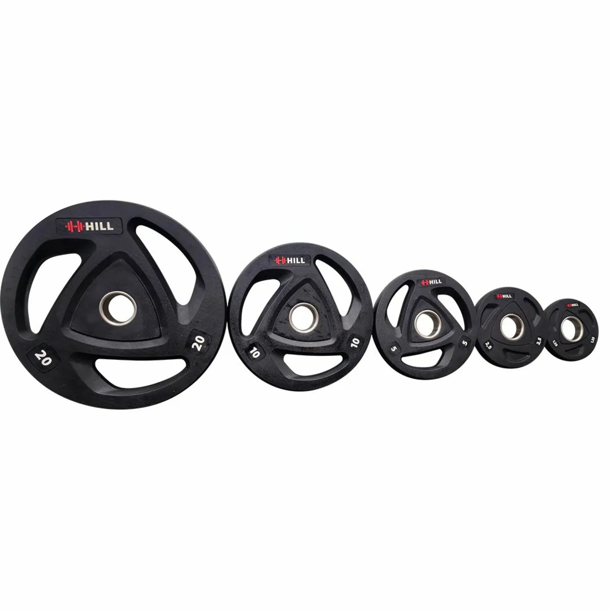 Rubber Tri Grip Olympic Weight Plates - Gym - Image 1