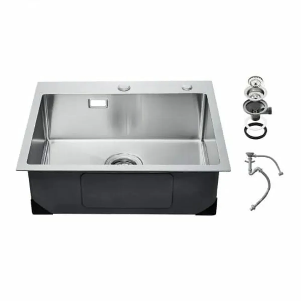 55cm Kitchen Sink Workstation, 304 Stainless Steel - Image 1