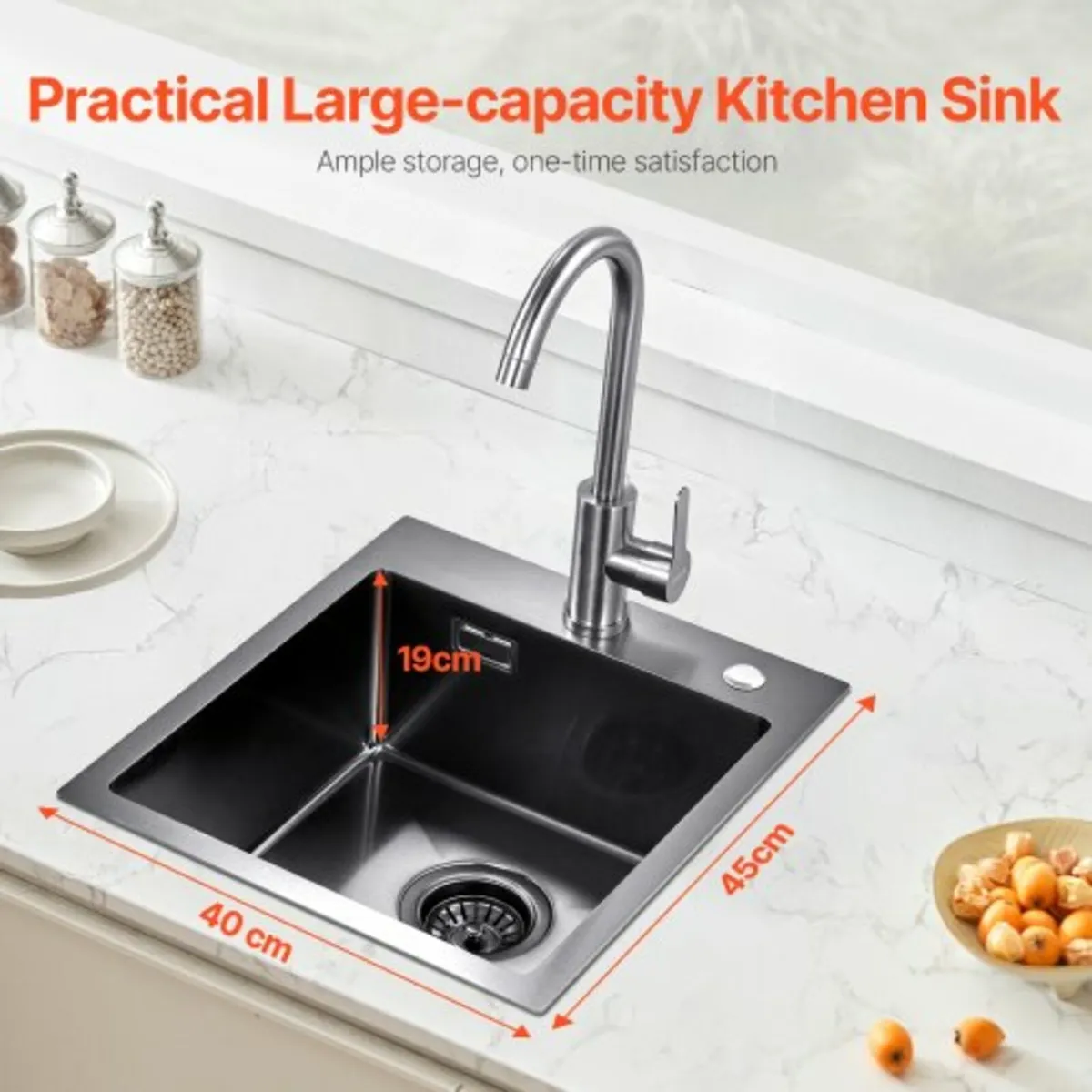 40cm Kitchen Sink Workstation, 304 Stainless Steel - Image 2