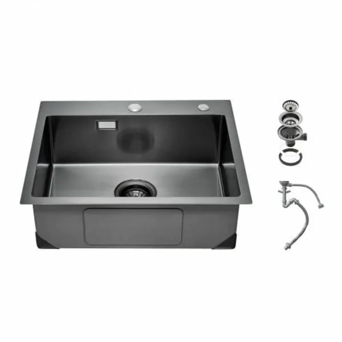 55cm Kitchen Sink Workstation, 304 Stainless Steel - Image 1