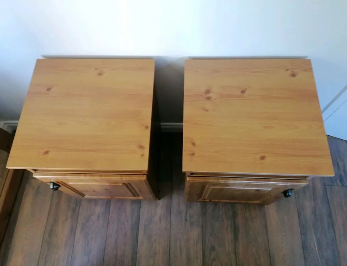 2 Large Bedside Cabinets - Image 2