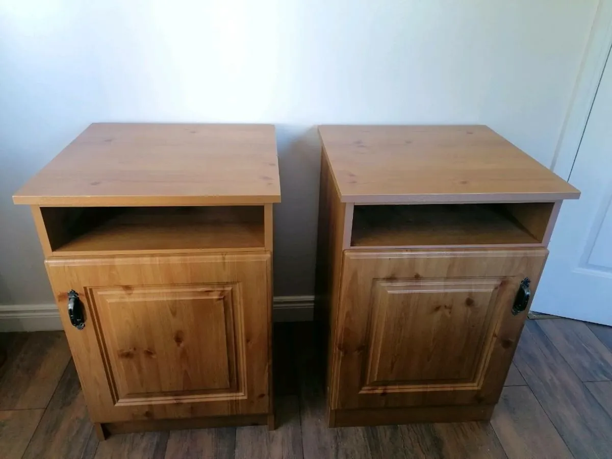2 Large Bedside Cabinets - Image 1