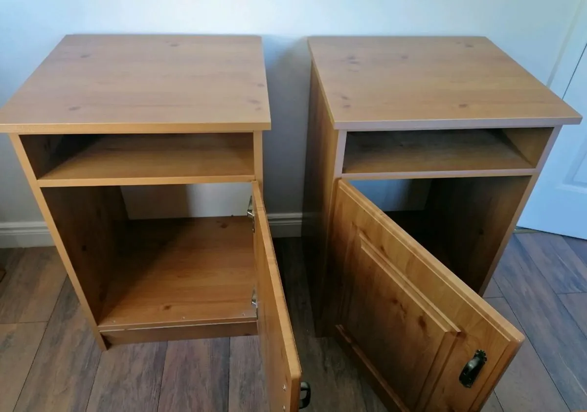 2 Large Bedside Cabinets - Image 3