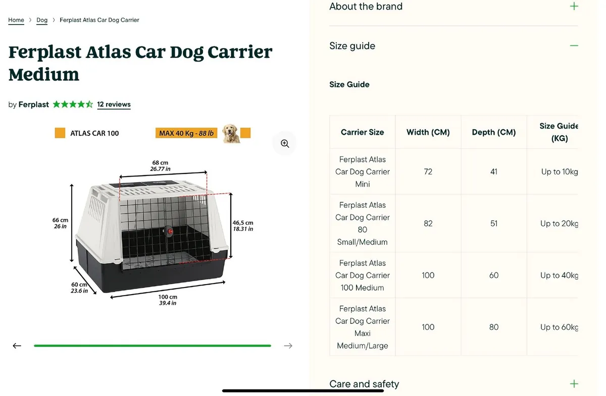 Ferplast Atlas 100 Dog Crate - Image 1