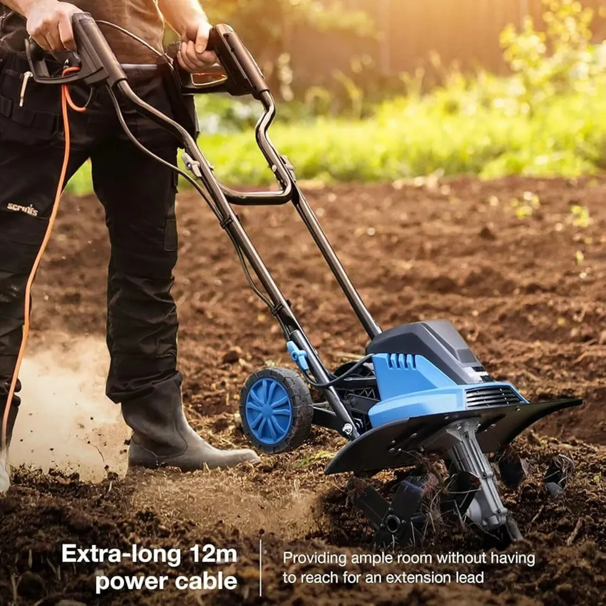 1500W Electric Garden Tiller, Cultivator, Rotavato - Image 3