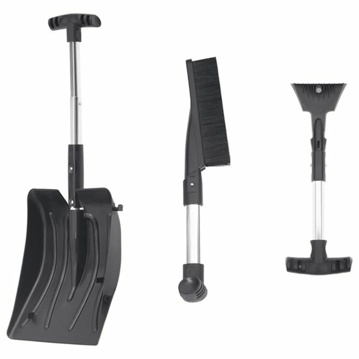 Snow Shovel Kit 3-in-1 Black Aluminum

Description - Image 1