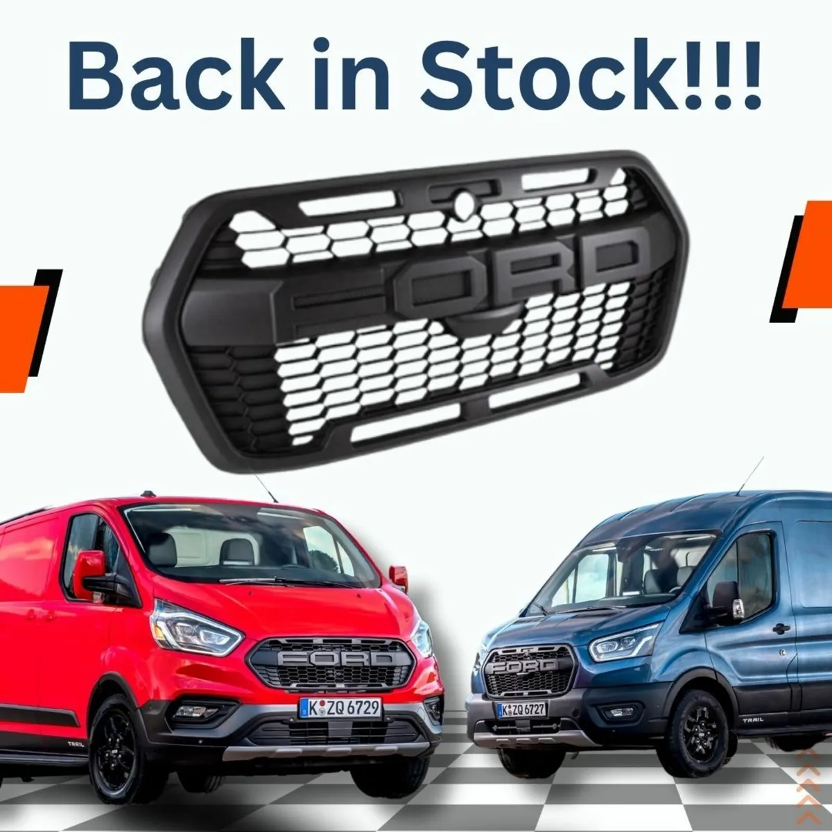 Ford Transit & Transit Custom Raptor Grilles - Image 1