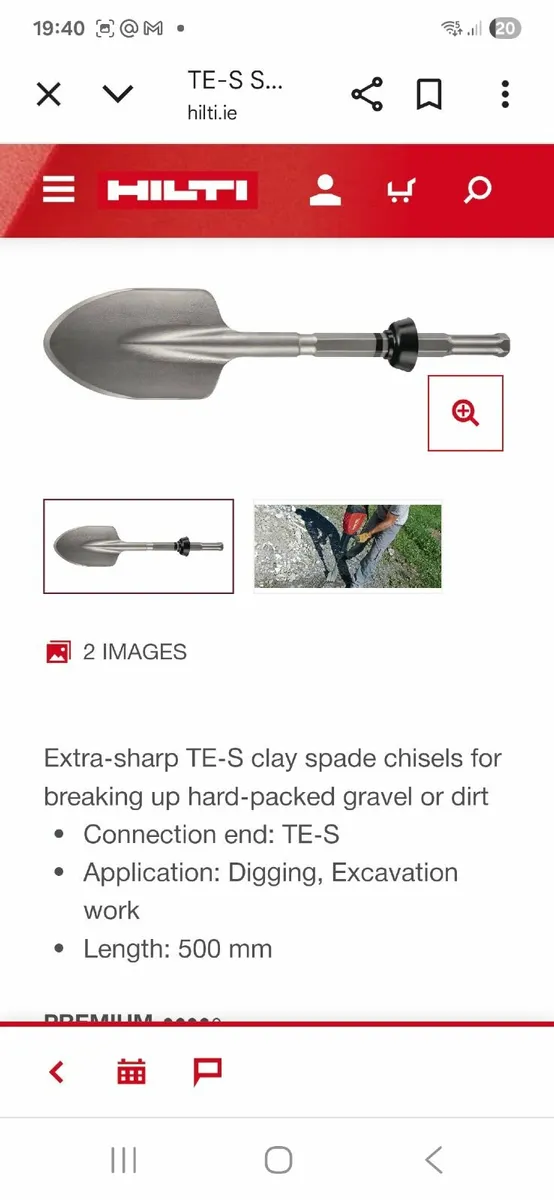 HILTI CHISEL for TE1000 TE905 TE1500 TE800 TE2000 - Image 4