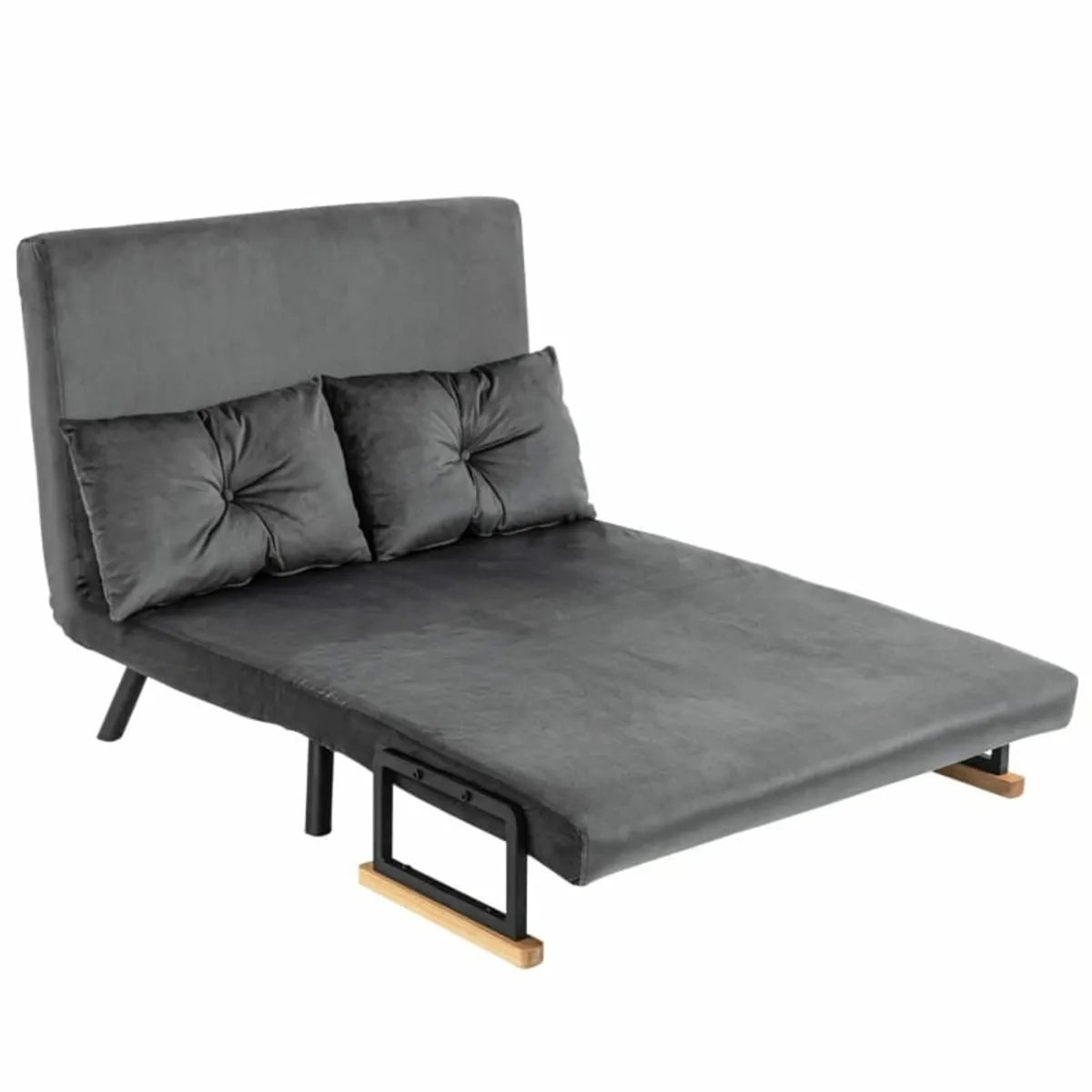 2-seater convertible sofa bed with adjustable back - Image 4