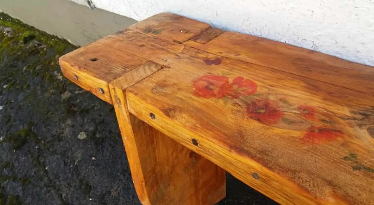 Rustic Wild Garden floating mantel / shelf LGE - Image 2